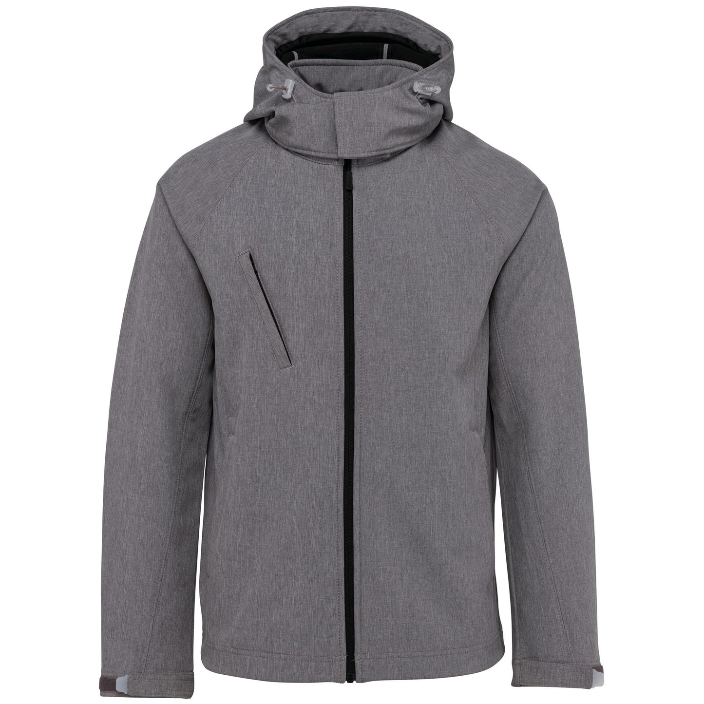 Softshell jas met afneembare capuchon