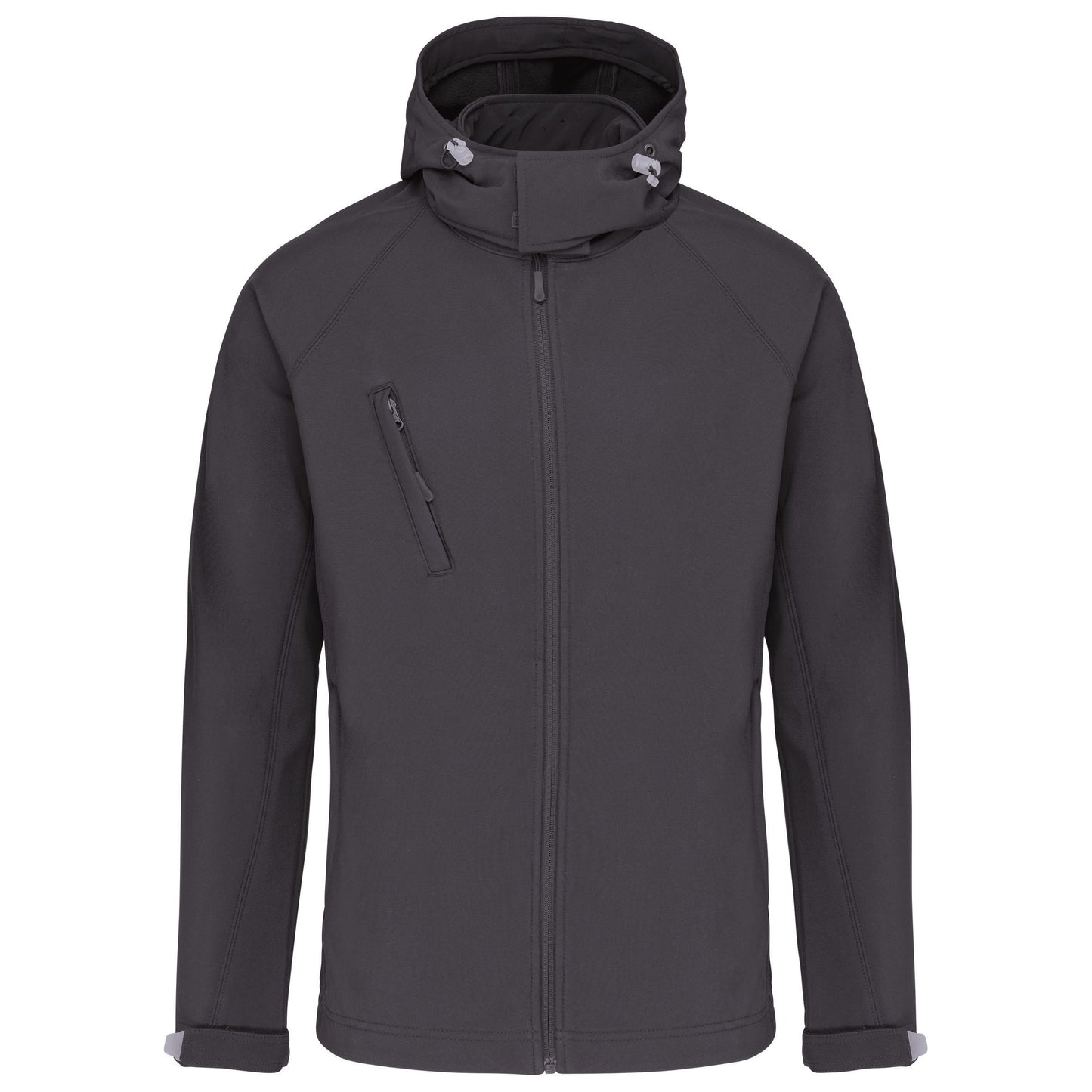 Softshell jas met afneembare capuchon