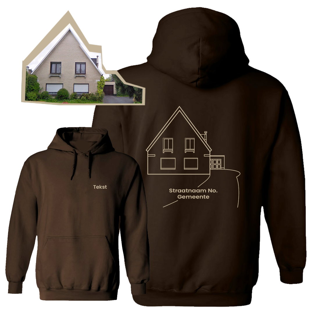 HUIS LIJNTEKENING - Hoodie (rug)
