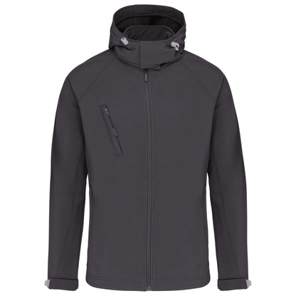 Softshell jas met afneembare capuchon