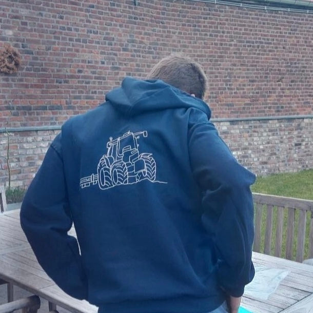 LIJNTEKENING OF EIGEN DESIGN - Hoodie (rug, groot)