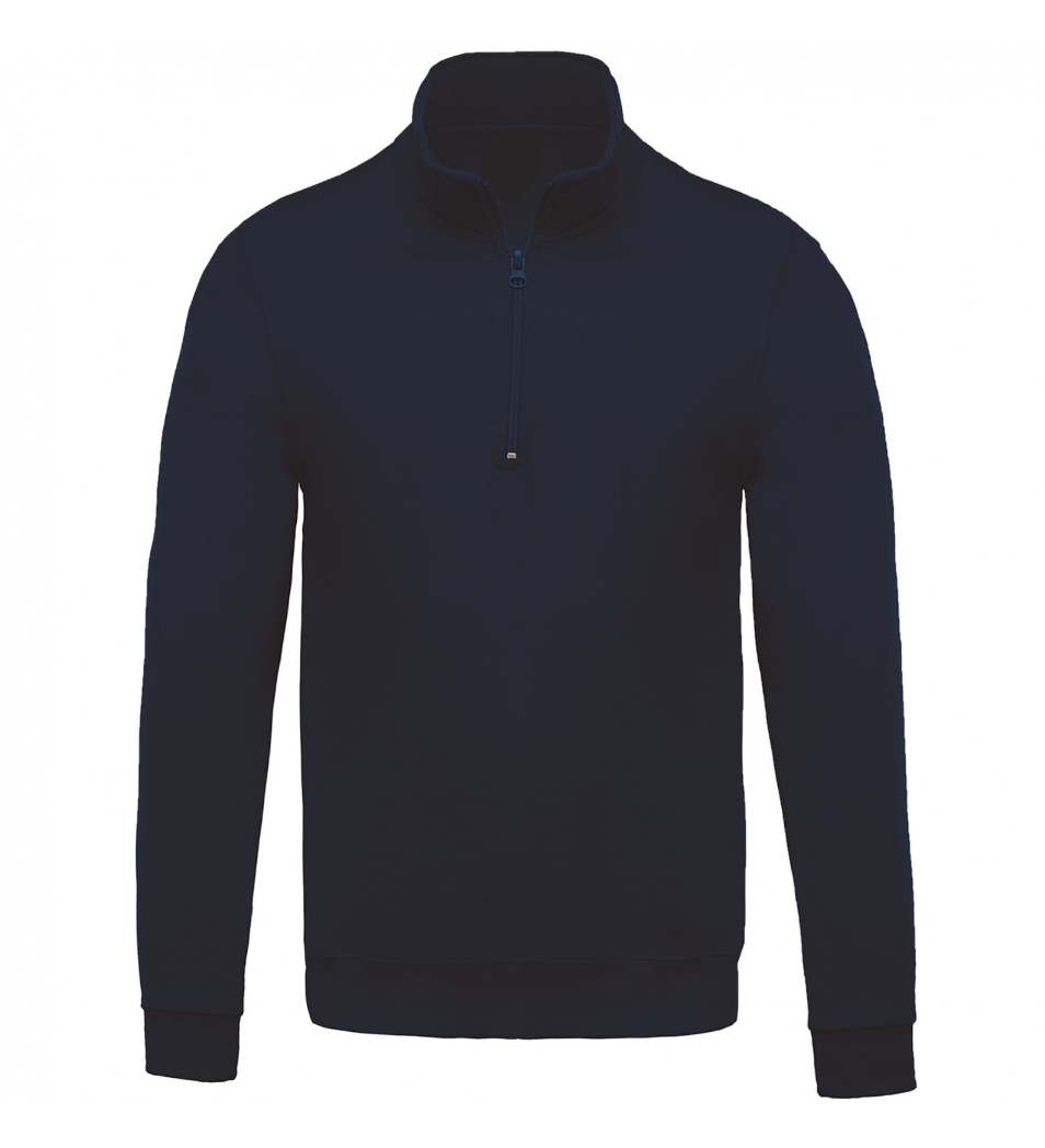 STOCKSALE: 1/4 RITS SWEATER Donker blauw