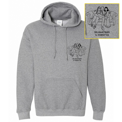 ILLUSTRATIE + COÖRDINATEN - Hoodie/Sweater