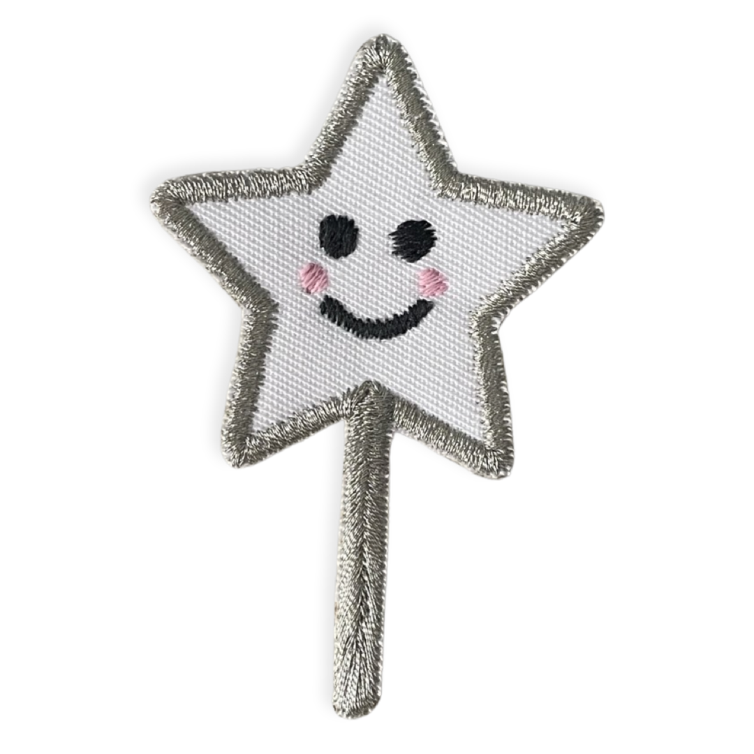 Toverstaf ster - Patch metallic
